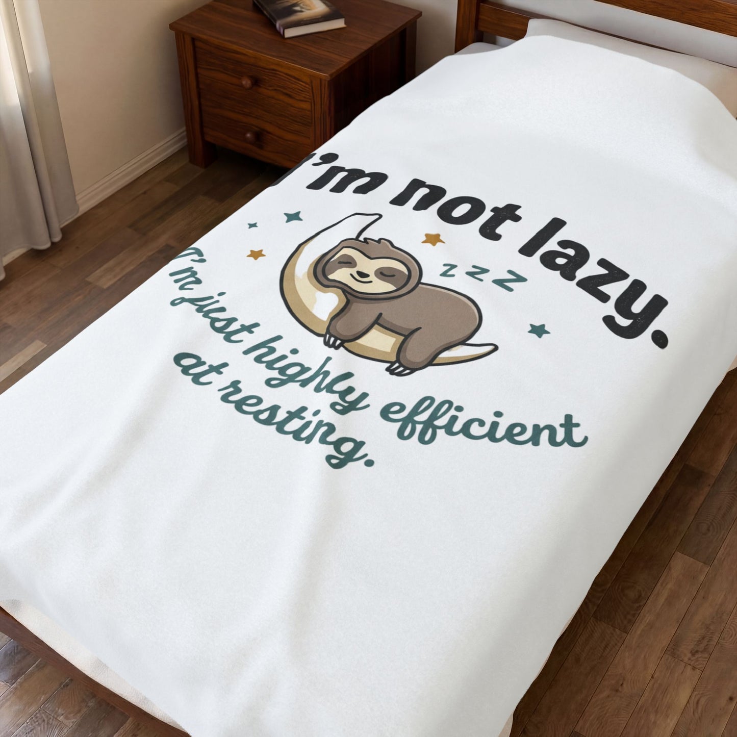 Sloth Plush Blanket –  Velveteen Throw