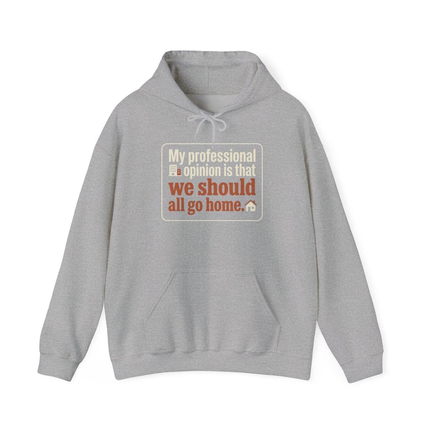 'My professional opinion is that we should all go home.' Hoodie — Funny Work From Home Sweatshirt