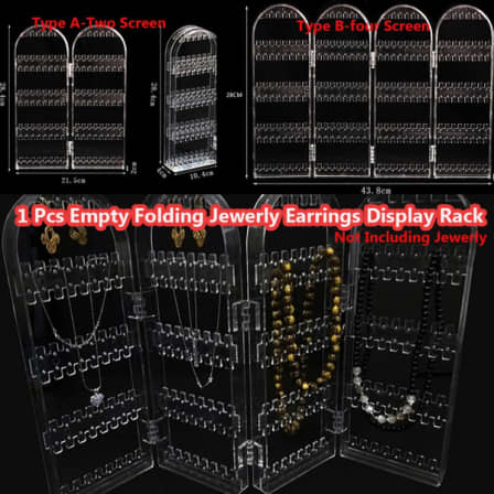 Jewelry Splendour: 153-Piece Folding Earring & Necklace Display Rack