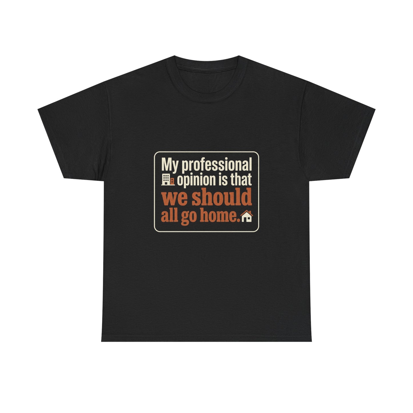 T-Shirt — "My professional opinion is that we should all go home" Funny Graphic Tee