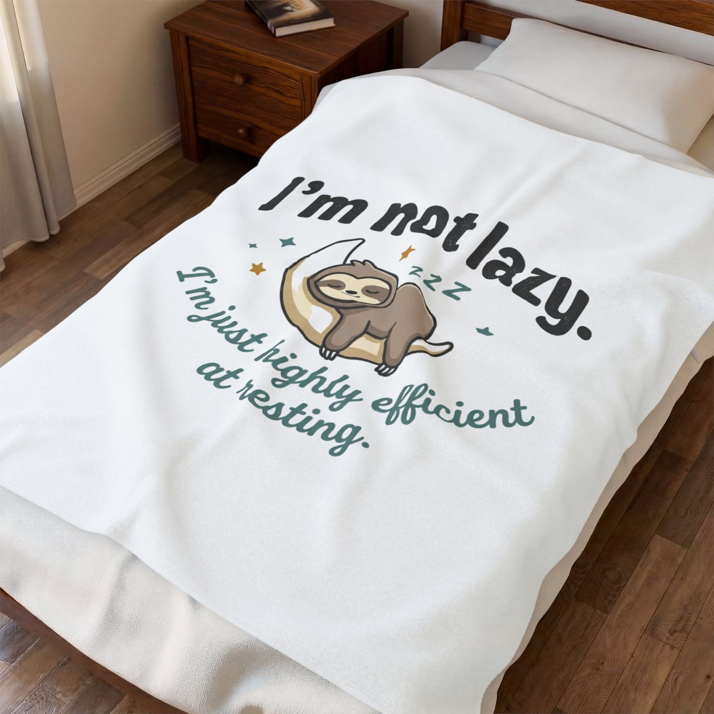 Sloth Plush Blanket –  Velveteen Throw