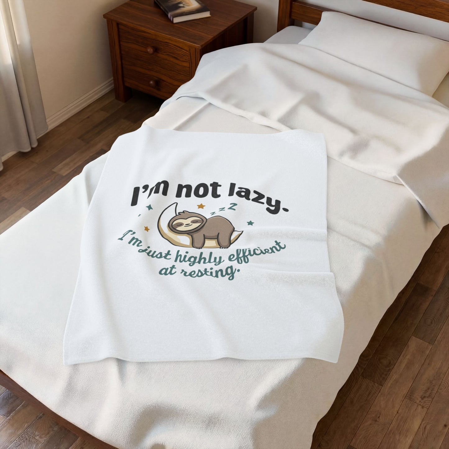 Sloth Plush Blanket –  Velveteen Throw