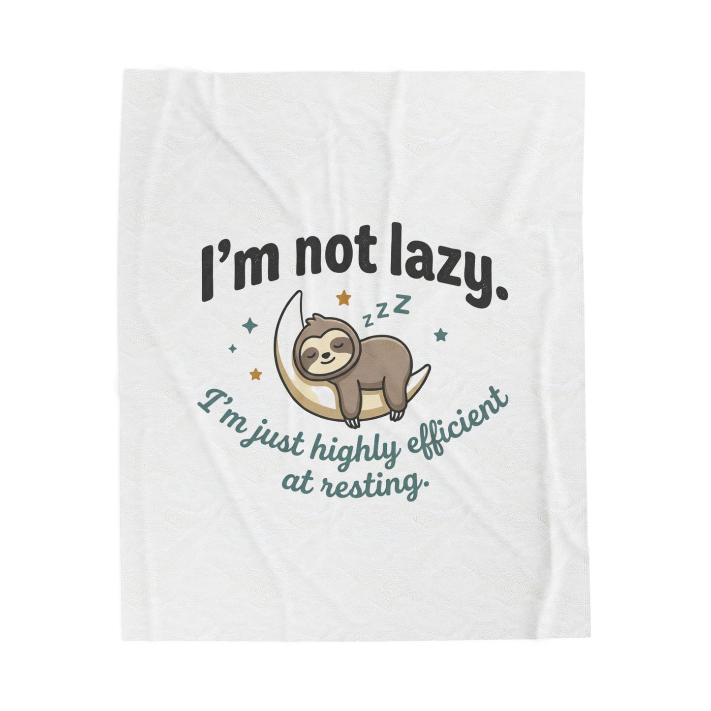 Sloth Plush Blanket –  Velveteen Throw