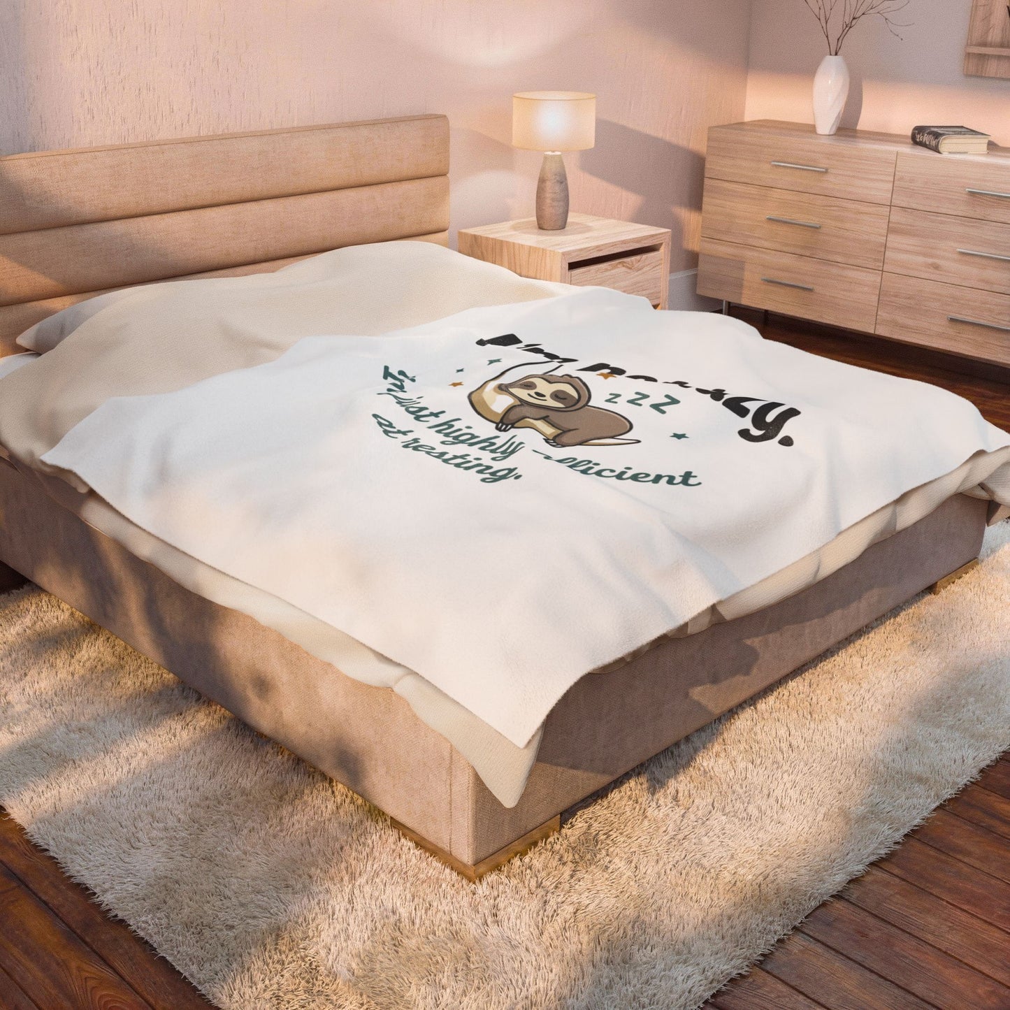 Sloth Plush Blanket –  Velveteen Throw