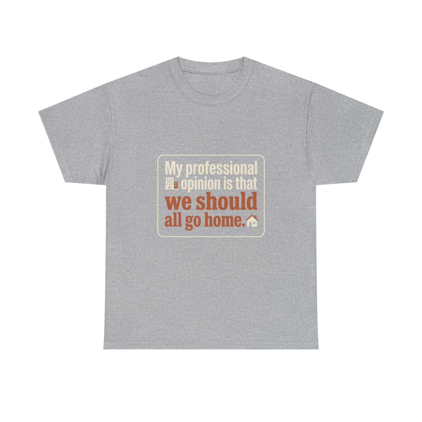 T-Shirt — "My professional opinion is that we should all go home" Funny Graphic Tee