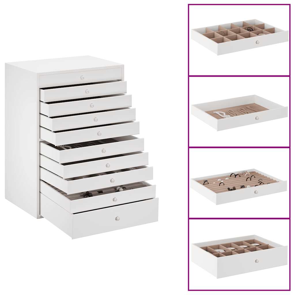10-Tier Large Jewelry Box Organizer with Watch Holders & Drawers